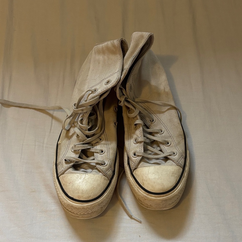 Converse Beige High-Top Sneakers